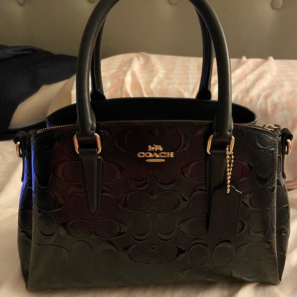 Coach small satchel crossbody purse